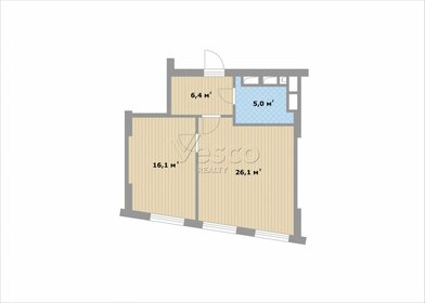 Квартира 53,6 м², 2-комнатная - изображение 1