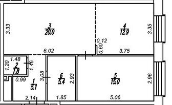 Квартира 60,2 м², 2-комнатная - изображение 1