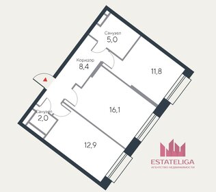 Квартира 55,4 м², 2-комнатная - изображение 1