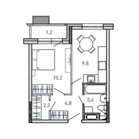 Квартира 31,7 м², 1-комнатная - изображение 1