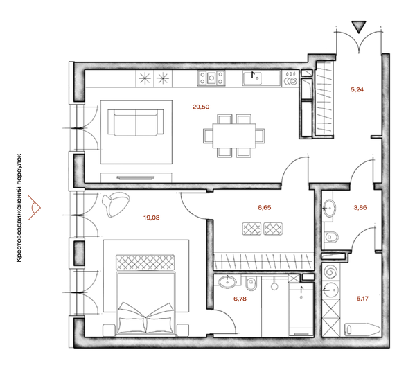 93,1 м², 1-комнатная квартира 260 652 000 ₽ - изображение 41