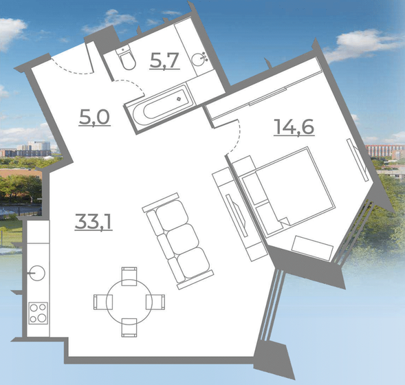 70,7 м², 2-комнатные апартаменты 22 500 000 ₽ - изображение 9