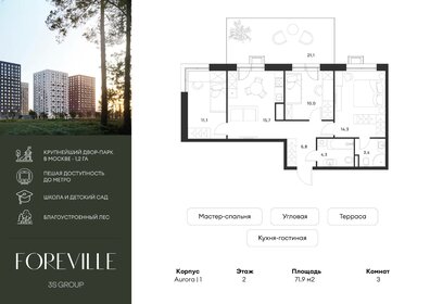 Квартира 71,9 м², 3-комнатная - изображение 1