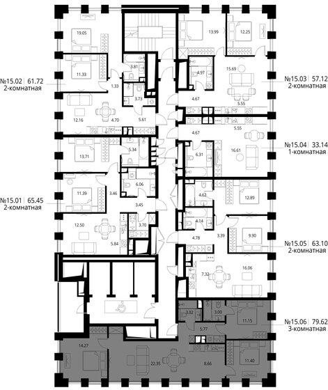 78,7 м², 3-комнатная квартира 29 719 560 ₽ - изображение 40