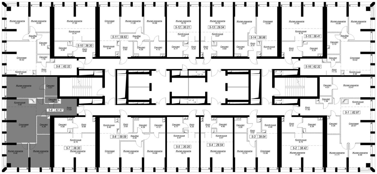 85,2 м², 3-комнатная квартира 39 383 336 ₽ - изображение 56