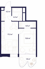 Квартира 44,4 м², 1-комнатная - изображение 1