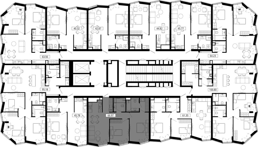 90,2 м², 2-комнатная квартира 52 065 960 ₽ - изображение 57