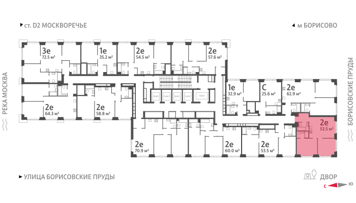 53,5 м², 2-комнатная квартира 15 799 000 ₽ - изображение 24