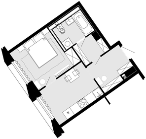 Квартира 34,1 м², 1-комнатная - изображение 1