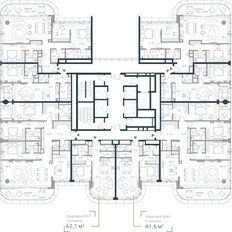 Квартира 61,6 м², 2-комнатная - изображение 3