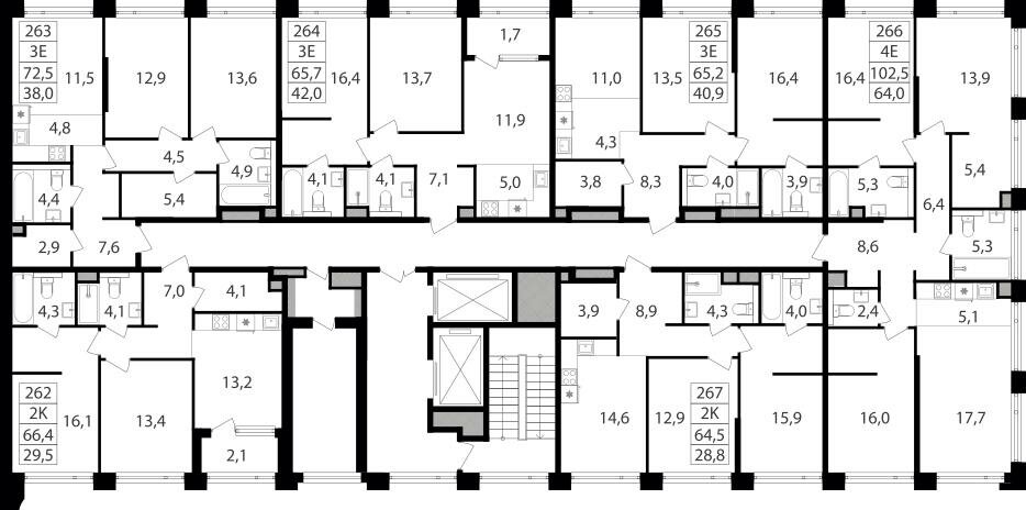 59 м², 3-комнатная квартира 18 900 000 ₽ - изображение 127