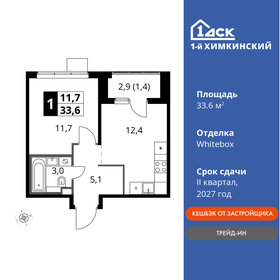 Квартира 33,6 м², 1-комнатная - изображение 1