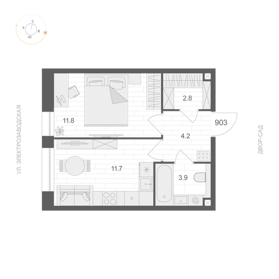 30,7 м², 1-комнатная квартира 9 000 000 ₽ - изображение 112