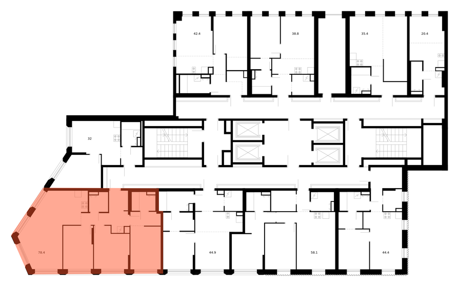 110 м², 3-комнатная квартира 25 999 000 ₽ - изображение 47