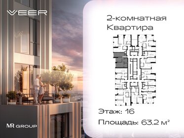 Квартира 63,2 м², 2-комнатная - изображение 1