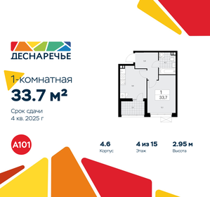 Квартира 33,7 м², 1-комнатная - изображение 1