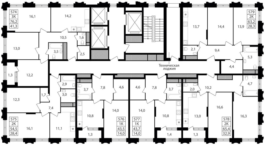 74,2 м², 3-комнатная квартира 25 500 000 ₽ - изображение 64