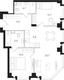 Квартира 76,4 м², 2-комнатная - изображение 1