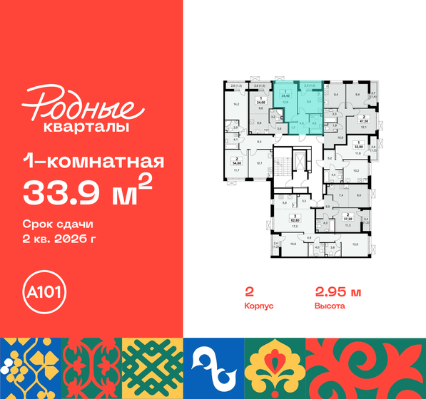 31,4 м², 1-комнатная квартира 6 850 000 ₽ - изображение 51