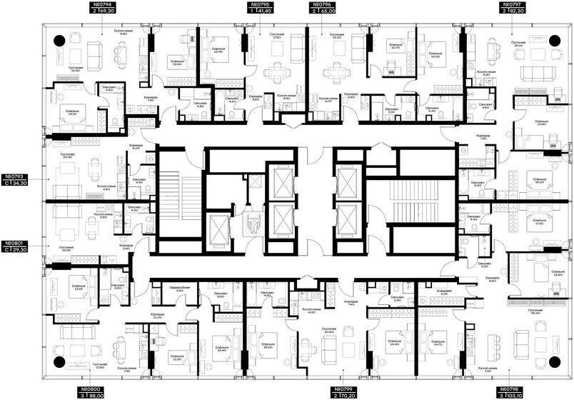 23,8 м², апартаменты-студия 27 000 000 ₽ - изображение 108