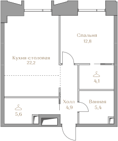 53,1 м², 1-комнатная квартира 96 965 912 ₽ - изображение 30