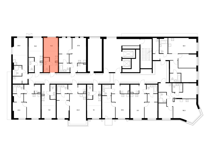 20,5 м², апартаменты-студия 6 150 000 ₽ - изображение 89