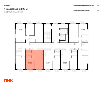 Квартира 34,2 м², 1-комнатная - изображение 2