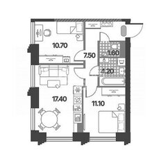 Квартира 53,2 м², 2-комнатная - изображение 2