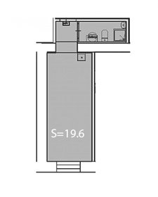 Квартира 19,6 м², студия - изображение 1