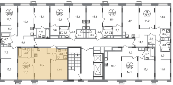 Квартира 59 м², 2-комнатная - изображение 2