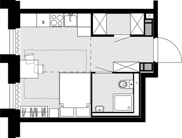 Квартира 26,3 м², 1-комнатная - изображение 1