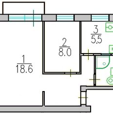 Квартира 40,6 м², 2-комнатная - изображение 2