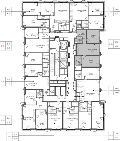 59,9 м², 3-комнатная квартира 15 000 000 ₽ - изображение 108