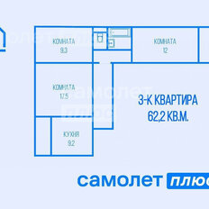 Квартира 62,2 м², 3-комнатная - изображение 4