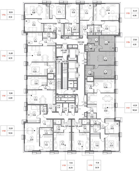 59,9 м², 3-комнатная квартира 15 000 000 ₽ - изображение 148