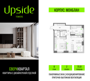 Квартира 73,3 м², 2-комнатная - изображение 1