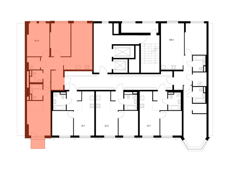 110 м², 3-комнатная квартира 25 999 000 ₽ - изображение 29