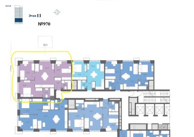 Квартира 72,1 м², 3-комнатная - изображение 1