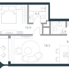 Квартира 67,5 м², 2-комнатная - изображение 2