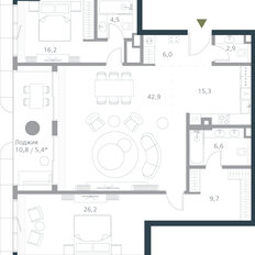 Квартира 135,7 м², 3-комнатная - изображение 2