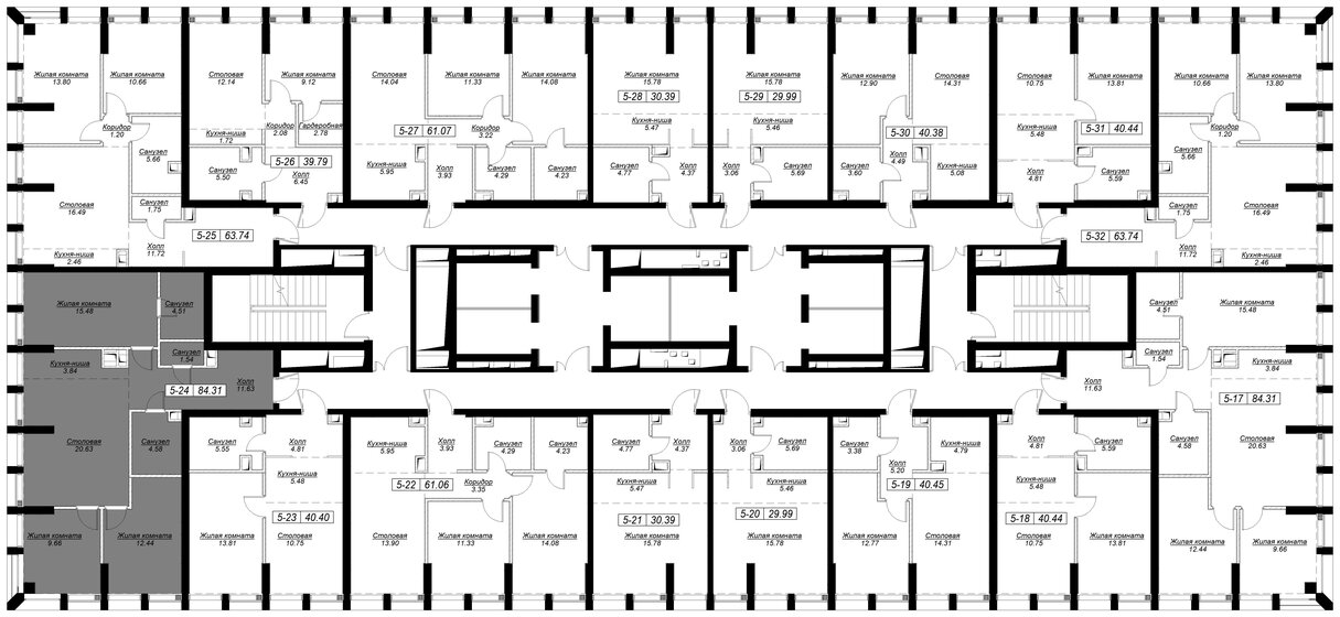 85,2 м², 3-комнатная квартира 39 383 336 ₽ - изображение 41