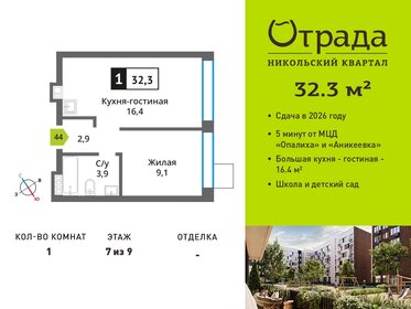 Квартира 32,3 м², 1-комнатная - изображение 1