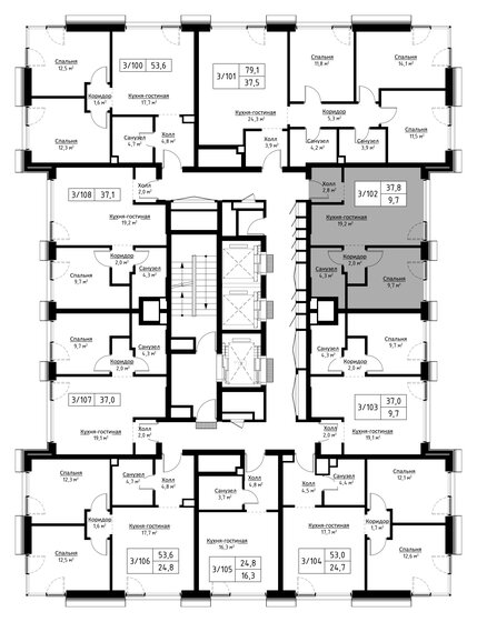 29,8 м², квартира-студия 11 500 000 ₽ - изображение 119