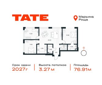 Квартира 76,9 м², 3-комнатная - изображение 1