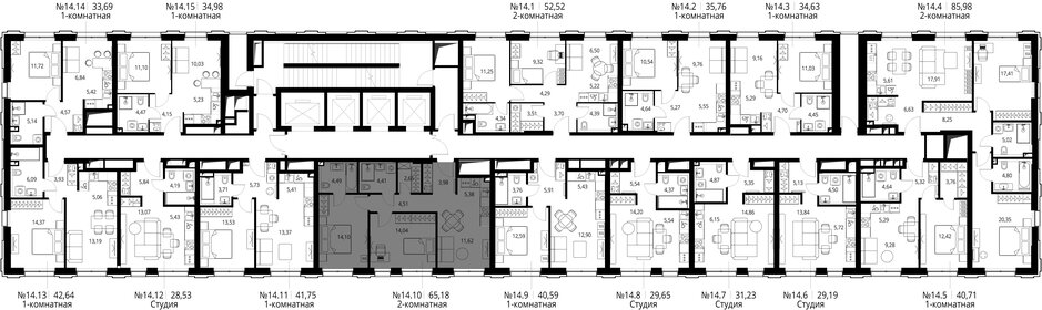 Квартира 65,2 м², 2-комнатная - изображение 2