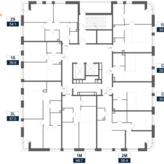 Квартира 53,9 м², 2-комнатная - изображение 2