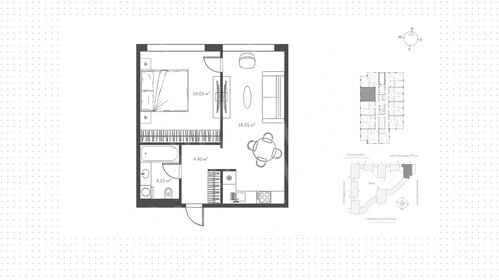 Квартира 40,7 м², 3-комнатная - изображение 1