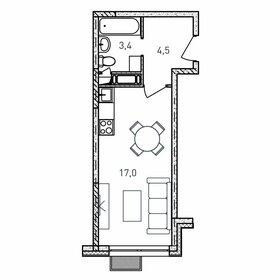 Квартира 24,9 м², студия - изображение 1