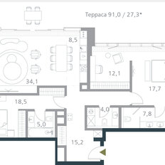 Квартира 150,2 м², 3-комнатная - изображение 2