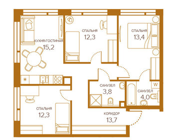 Квартира 75,4 м², 3-комнатная - изображение 1